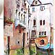 Venice Pastel Painting (green, brick, white, architecture), Pictures, Yuzhno-Uralsk,  Фото №1