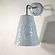 Grey Cone - wall lamp. Sconce. Elena Zaychenko - Lenzay Ceramics. My Livemaster. Фото №4