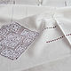 Tablecloth large diamonds, flax, heirloom white embroidery. Tablecloths. EmbroideryINNAI. Online shopping on My Livemaster.  Фото №2