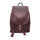  Women's Burgundy Leria Mod R50-182 leather backpack. Backpacks. Natalia Kalinovskaya. Online shopping on My Livemaster.  Фото №2