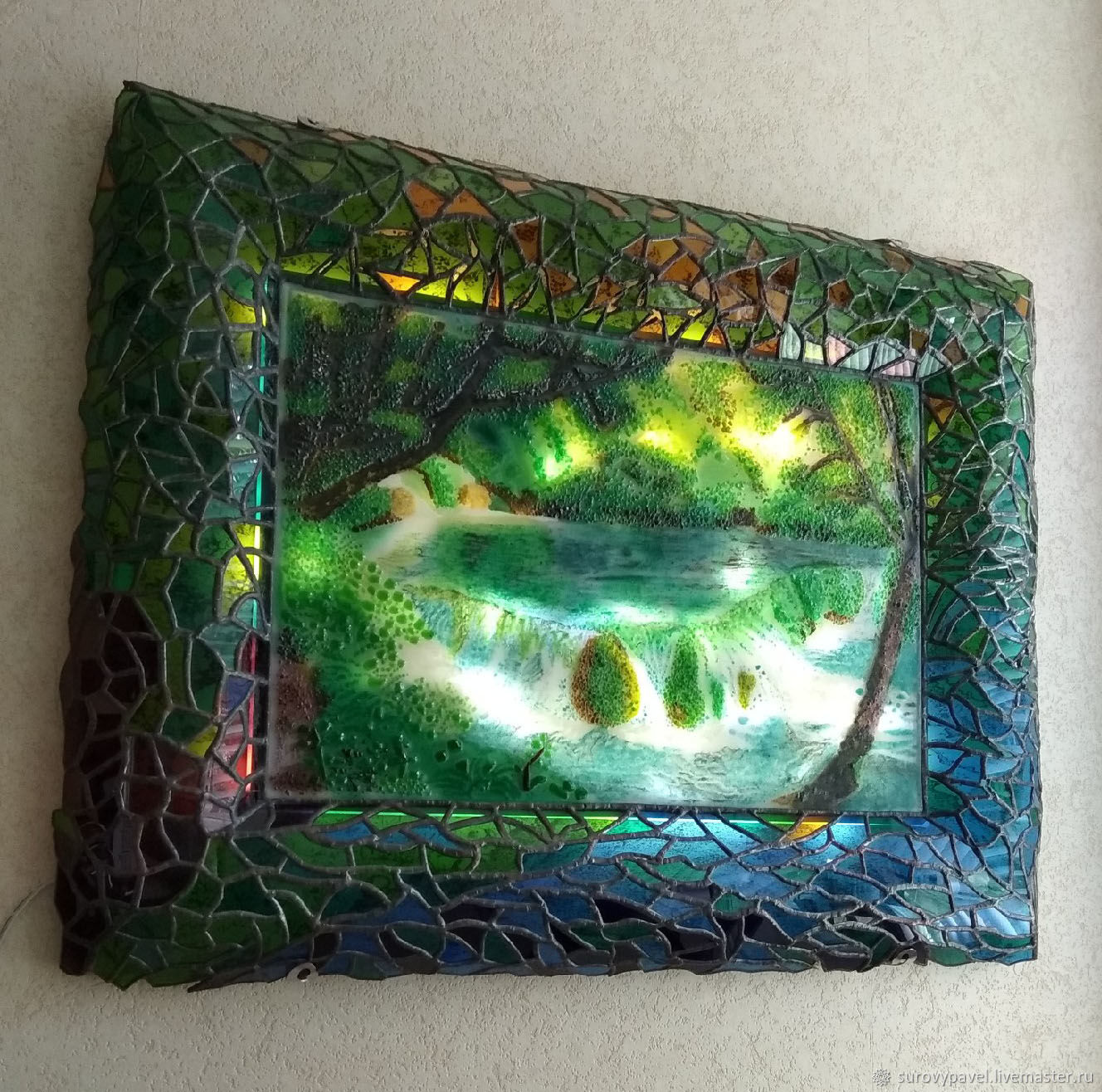 Glass painting 'Waterfall', Pictures, Tolyatti,  Фото №1
