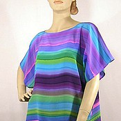 Платья: Платье шелковое 100%шелк батик ручная роспись