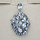 Silver pendant with natural blue topaz, Pendants, Moscow,  Фото №1