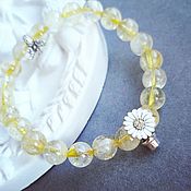 Украшения handmade. Livemaster - original item Summertime bracelet, citrine, silver.. Handmade.