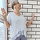 Туника Белая королева из хлопка с  пайетками и бахромой, Кофты, Нижний Новгород,  Фото №1