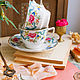 Vintage porcelain tea pairs Royal Doulton England. Single Tea Sets. VintageMe. Интернет-магазин Ярмарка Мастеров.  Фото №2