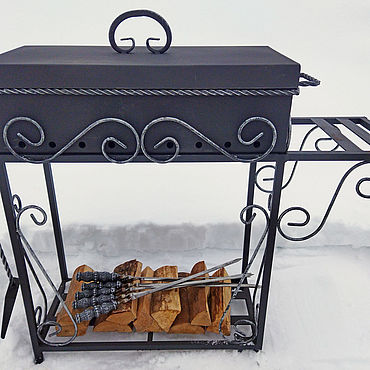 Вертикальный мангал "Энтузиаст" из стали 3 мм с поддоном в интернет ...