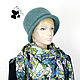 Stylish lady's hat. The color 'Tiffany', and two more colors, Hats1, Ekaterinburg,  Фото №1