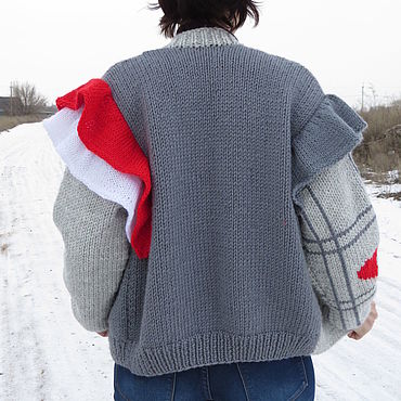 Одежда ручной работы. Ярмарка Мастеров - ручная работа Кардиган с воланами. Handmade.