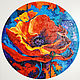 Order  Red Poppy Round Acrylic Painting with Poppy. vjkm333333. Livemaster. . Pictures Фото №3