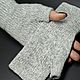 Вязаные митенки с люрексом и микропайетками. Митенки. Перчатки и Митенки.  Комод Варежек. Ярмарка Мастеров.  Фото №12