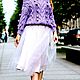 Order Lavender sweater with dropped shoulders with bumps. imknitwear. Livemaster. . Sweaters Фото №3