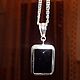 Pendant with black faceted agate in a frame 925 silver. Pendants. marusjy. Online shopping on My Livemaster.  Фото №2