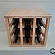 9-bottle wine holder with table top. Stand for bottles and glasses. Color Wood. Online shopping on My Livemaster.  Фото №2