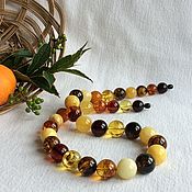Украшения handmade. Livemaster - original item Beads from the Baltic amber,  Colors of autumn. Handmade.