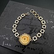 Украшения handmade. Livemaster - original item A chain bracelet with a slice of quartz 