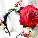 "luxury rose"-ободок для невесты из японского бархата. Диадема для невесты. Михеева (Лядова ) Ирина (mikha207). Интернет-магазин Ярмарка Мастеров.  Фото №2