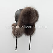 Женская шапка-ушанка из меха лисы Блюфрост