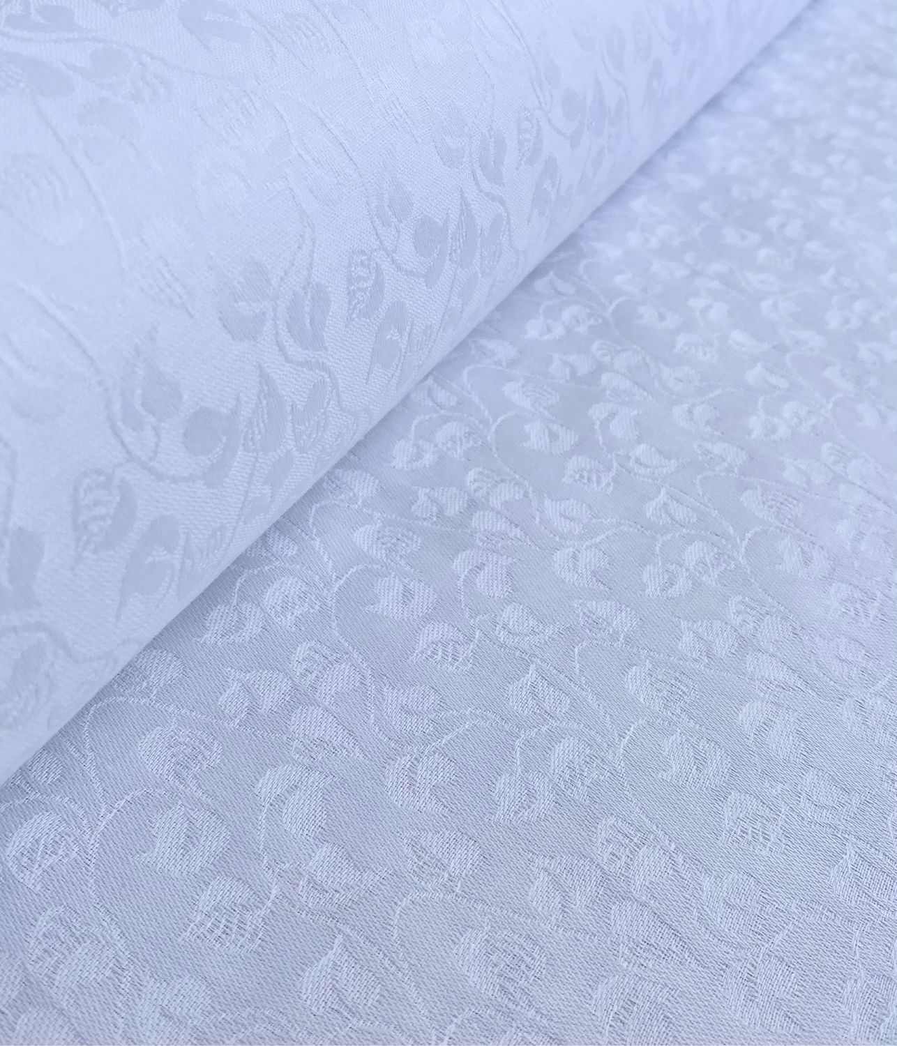 Ткань грация мелкий листочек белоснежная Трехгорка хлопок купить в ...