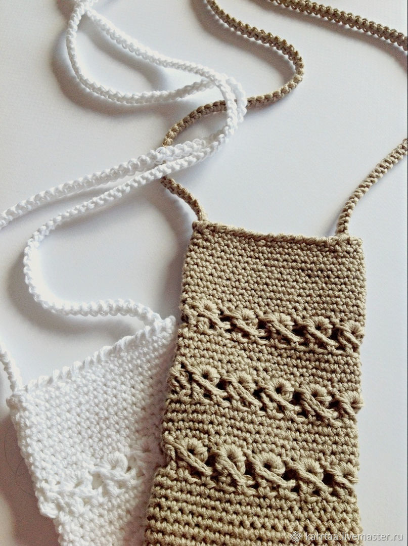 Чехол-сумка вязаная для телефона с длинным ремешком купить в интернет ...