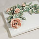 Ceramic tiles/panels `Climbing rose`. Ceramic floristry Elena Zaichenko.
