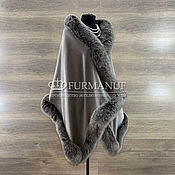 Аксессуары handmade. Livemaster - original item Luxurious cashmere stole with Arctic fox fur. Handmade.