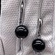 Natural black tourmaline sherl bead earrings. Earrings. naturalkavni. My Livemaster. Фото №5