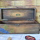 Wine box'Chateau' pine(Painted). Packing box. Things history. My Livemaster. Фото №4