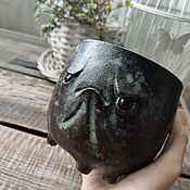 Цветы и флористика handmade. Livemaster - original item pots: Angry Black Spine. Handmade.