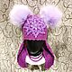 Hat with ears and pompoms Snowflake. Caps. Vyazanye izdeliya ot Natalia H`M. Ярмарка Мастеров.  Фото №4