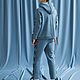 Мужской полуспортивный костюм: Blue Marine. Спортивный костюм мужской. Zina Untu. Интернет-магазин Ярмарка Мастеров.  Фото №2
