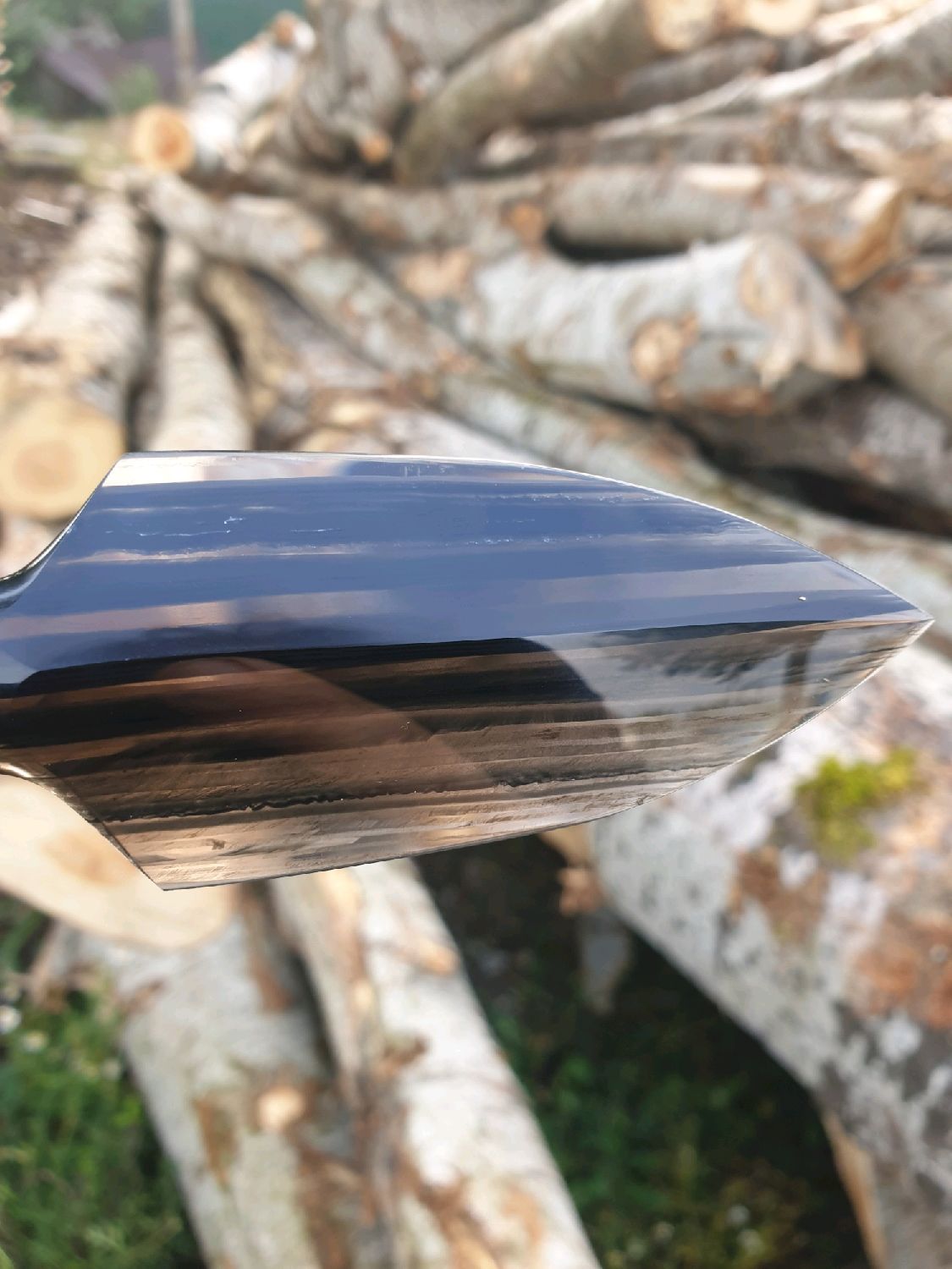 Ритуальный нож - атам (мини) из камня натуральный чёрный обсидиан в ...