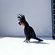 Parrot black palm cockatoo or parrot. Miniature figurines. AnzhWoolToy (AnzhelikaK). Online shopping on My Livemaster.  Фото №2