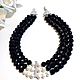 Order A necklace of pearls and black onyx 'Black rose'. Magical Beauty Gems. Livemaster. . Necklace Фото №3