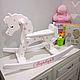 Заказать Wooden rocking horse baby with name custom gift to baby. Big Little House. Ярмарка Мастеров. . Rolling Toys Фото №3