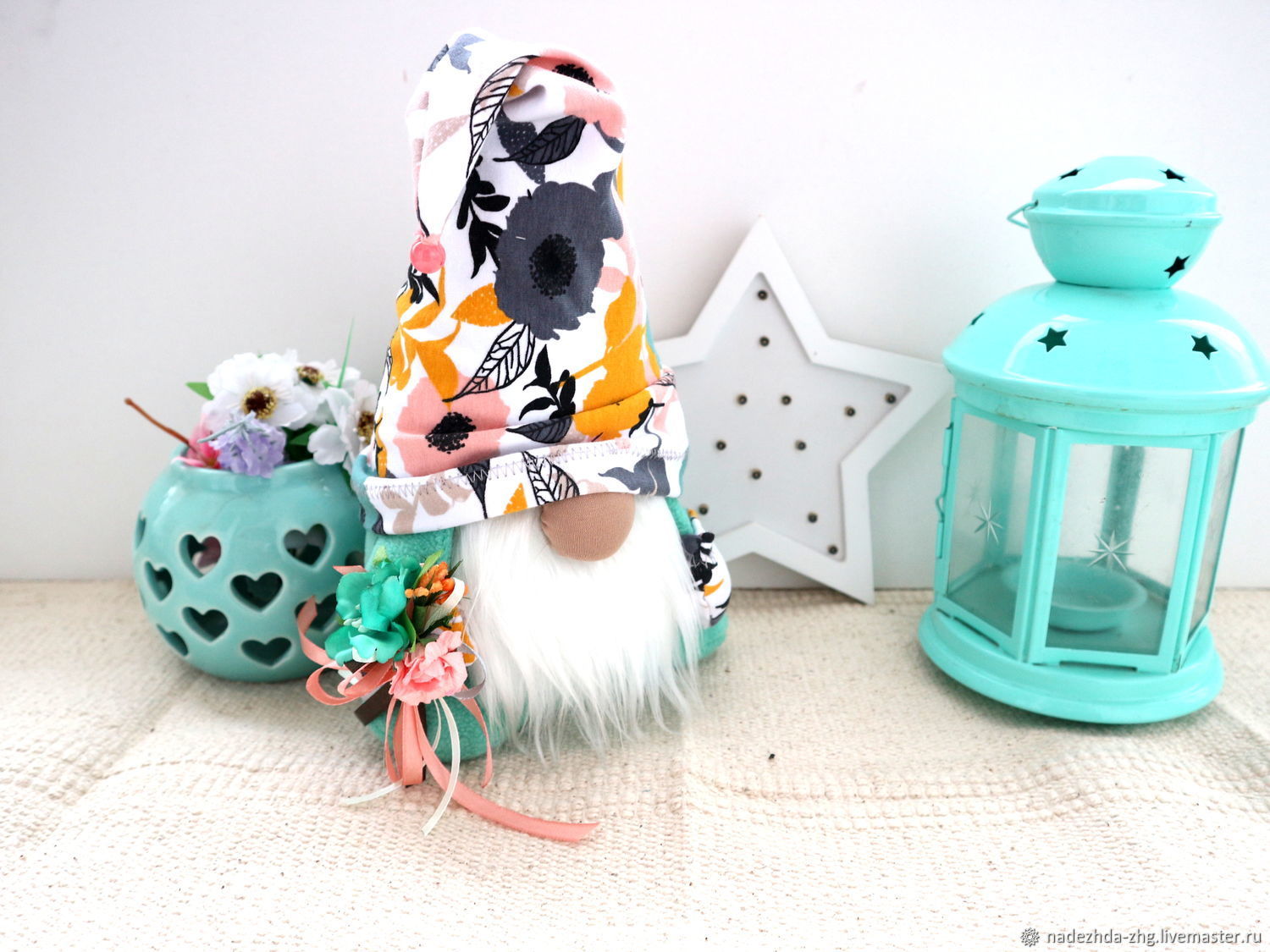 Flower Gnome interior toy, as a gift to a girl, Easter souvenirs, Ekaterinburg,  Фото №1