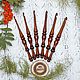 Set Of hooks for knitting from Siberian cedar (6 pieces 4-9 mm.) KN5, Crochet Hooks, Novokuznetsk,  Фото №1