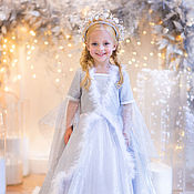 Dress is made of tulle with a fluffy skirt for girls 5