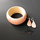 decoration bracelet earrings pink soft polymer clay, Jewelry Sets, Mikhailovsk,  Фото №1