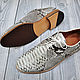 Men's python leather derby, premium, in natural color. Derby. SHOES&BAGS. My Livemaster. Фото №4