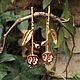 Handmade gold plated 925 silver earrings "Pomegranates", Earrings, Tbilisi,  Фото №1