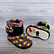Plush knitted boots for the street, 12.5 cm on the foot, children's shoes, Footwear for childrens, Irkutsk,  Фото №1