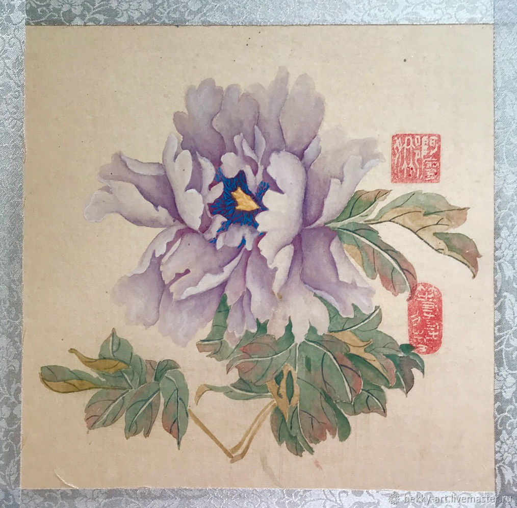 Сиреневый пион – купить онлайн на Ярмарке Мастеров – L891ARU | Картины ...