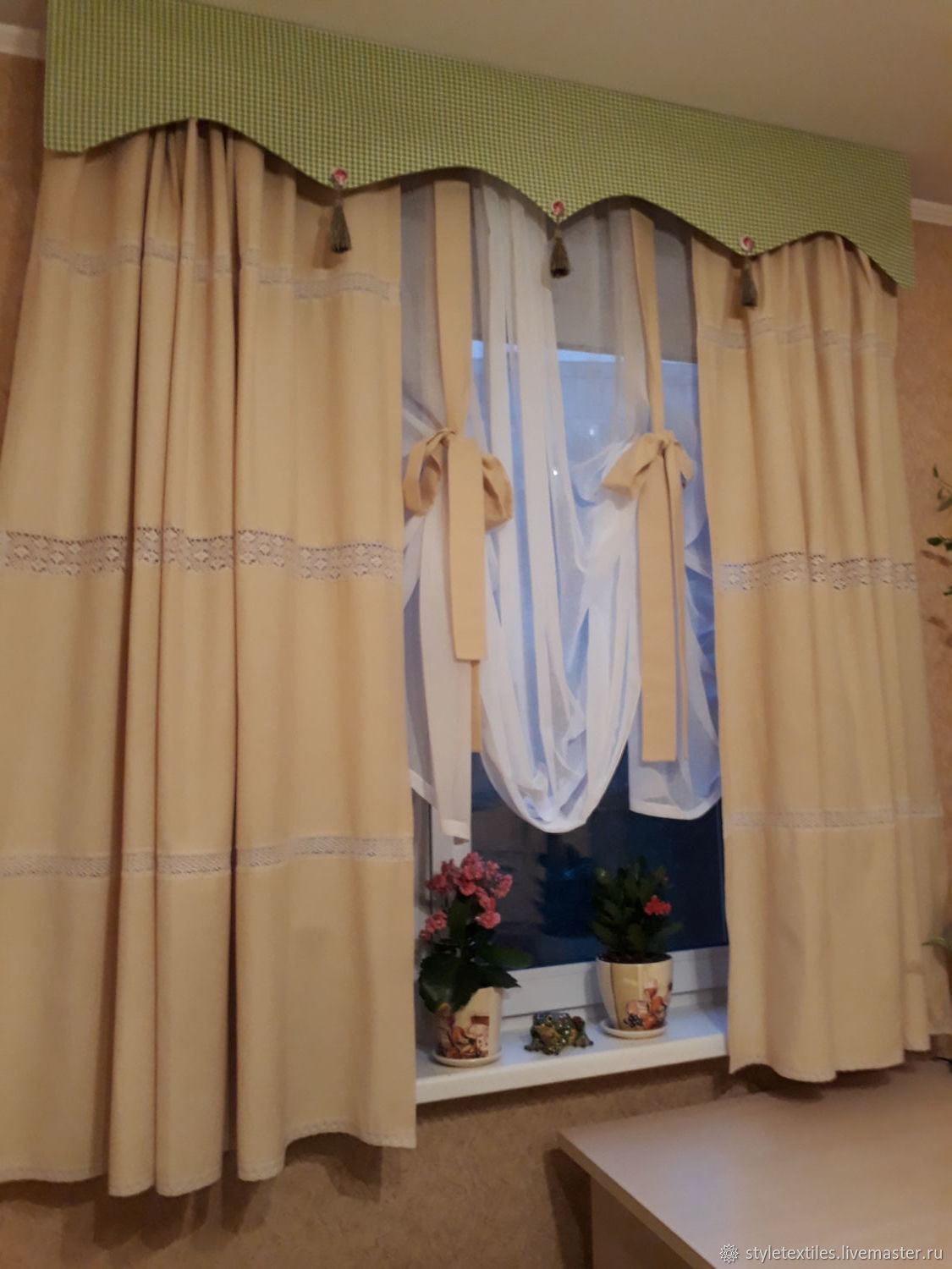 Шторы из хлопка с кружевом для детской в интернет-магазине на Ярмарке ...