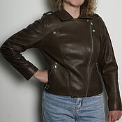 Одежда handmade. Livemaster - original item Brown leather jacket.. Handmade.