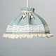 Pendant lamp Shade dome gray-blue 'Morning', Ceiling and pendant lights, Rybinsk,  Фото №1