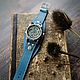 Часы наручные Aviator Blue. Часы наручные. Наручные часы MART. Интернет-магазин Ярмарка Мастеров.  Фото №2