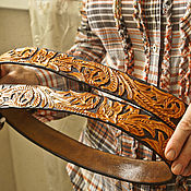 Аксессуары handmade. Livemaster - original item Handmade Leather Belt Project No. №5. Handmade.