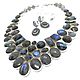 Necklace 'mysterious Twinkle of the stars' Earrings limit. Labradorite, Jewelry Sets, Taganrog,  Фото №1