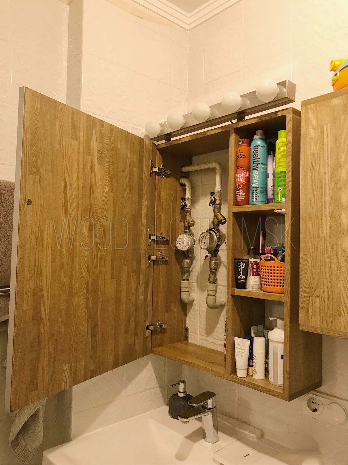 Навесные шкафчики из дерева в ванную – заказать на Ярмарке Мастеров .
